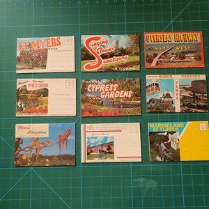 Post Card Booklets From the 1960's x9
